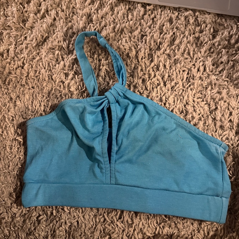 blue bralette top